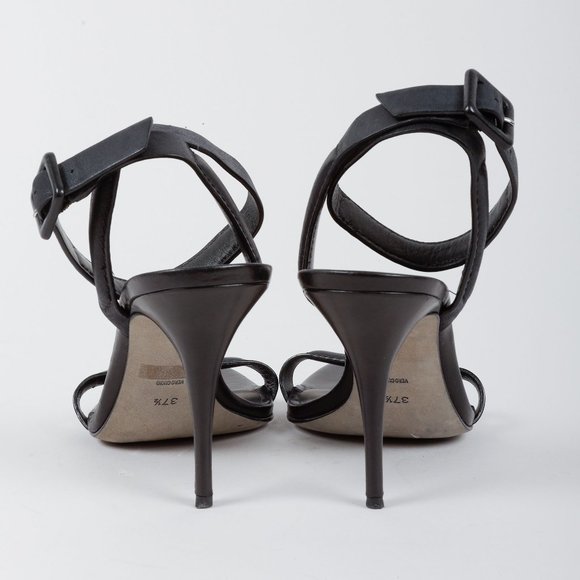 Alexander Wang Matte Black Leather Sandal - Picture 3 of 9